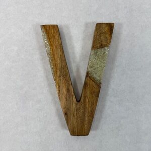 ANTHROPOLOGIE Ice Crackle Monogram Letter V